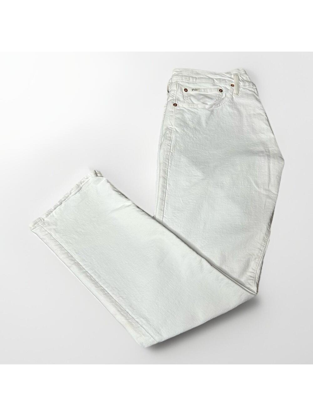 Polo Ralph Lauren The Varick Slim Straight Stretch White Jeans, Men’s 34x30